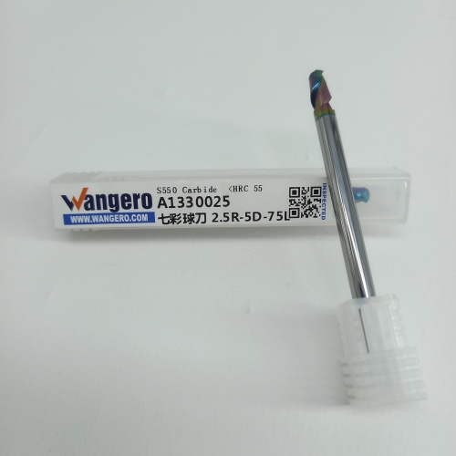 TFC 55 Rainbow-Coated Ball Nose Cutter2.5R-5D-75L