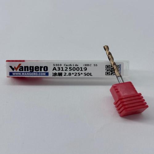 HYU55Tungsten steel coated straight shank drill bit2.8*25*50L