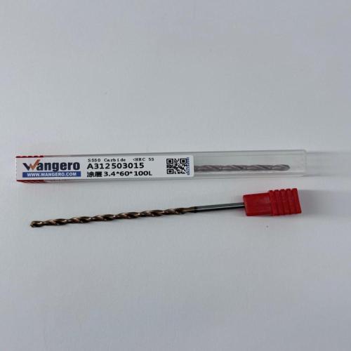 HYU55Tungsten steel coated straight shank drill bit3.4*60*100L