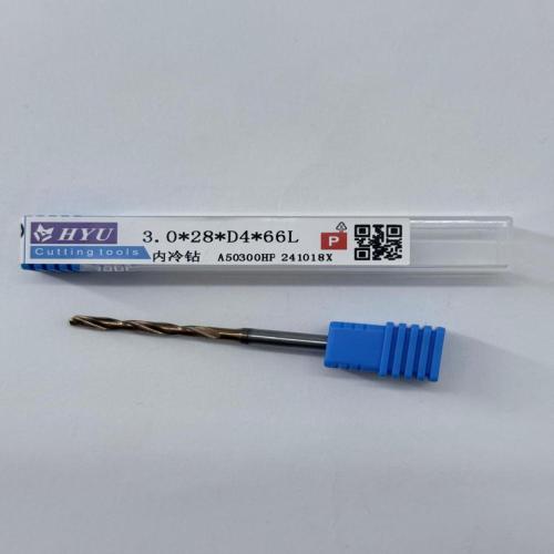 HYUTungsten steel internal cooling coating drill bits3.0*28*D4*66L
