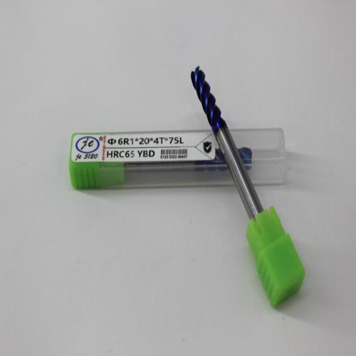 65-degree Extended Type Round Nose Cutter 6.0-1R-75L