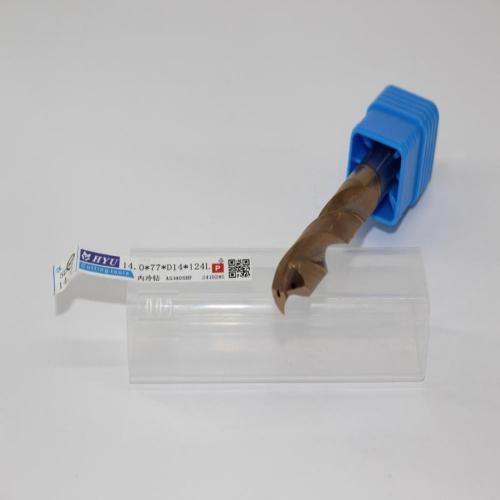 HYUTungsten steel internal cooling coating drill bits14.0*77*D14*124L
