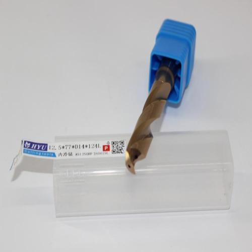 HYUTungsten steel internal cooling coating drill bits12.5*77*D14*124L