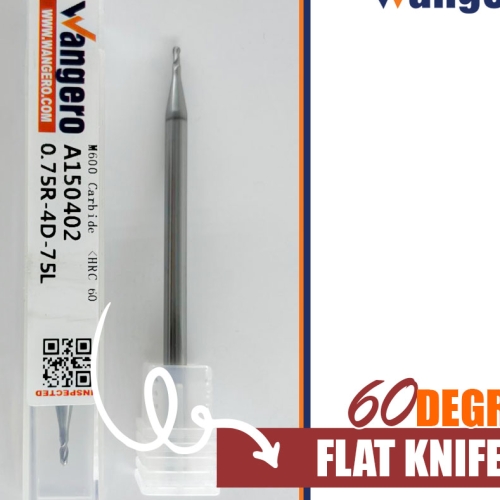 TFC60 DEGREE EXTRA LENGTH BALL KNIFE 0.75R-4D-75L