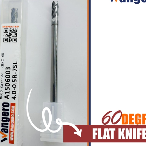TFC60 DEGREE EXTRA LENGTH ROUND NOSE KNIFE 4.0-0.5R-75L