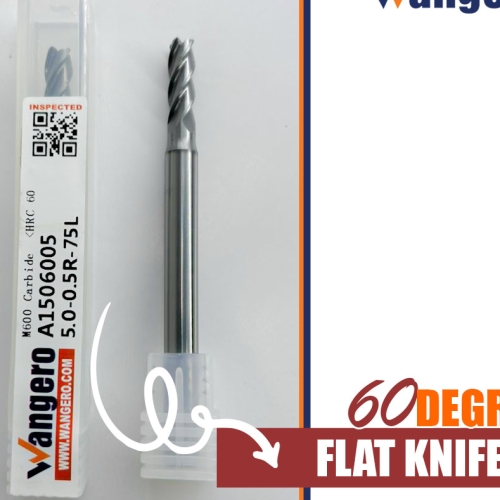 TFC60 DEGREE EXTRA LENGTH ROUND NOSE KNIFE 5.0-0.5R-75L