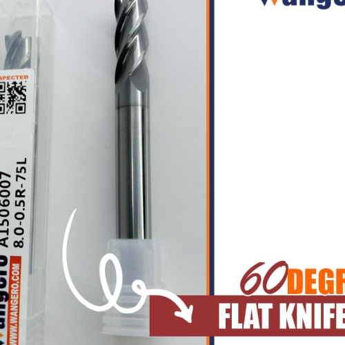 TFC60 DEGREE EXTRA LENGTH ROUND NOSE KNIFE 8.0-0.5R-75L
