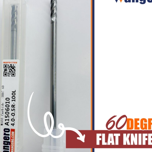 TFC60 DEGREE EXTRA LENGTH ROUND NOSE KNIFE 4.0-0.5R-100L